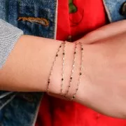 Catena - resina epossidica 1.5 mm - Nero - Acciaio inossidabile x90cm