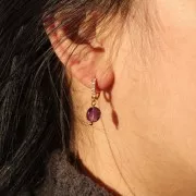 Monachelle con Ossido di zirconio - anello aperto 12 mm - Dorato con oro fino x2