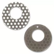 Pendente mm. 34 Light Grey a pois Bianco x1