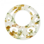 Pendente decorato mm. 46 fiorito x1