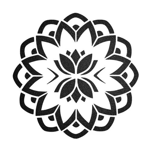 Stampino in plastica - modello Mandala rosone 12x12 cm - Bianco x1