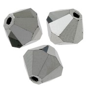 Biconi Preciosa 6 mm - MC Bead Rondell - Jet Hematite Full x12