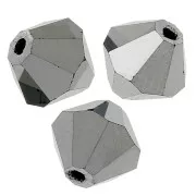 Biconi Preciosa 6 mm - MC Bead Rondell - Jet Hematite Full x12