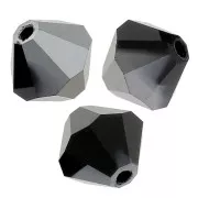 Biconi Preciosa 6 mm - MC Bead Rondell - Jet Hematite Half x12
