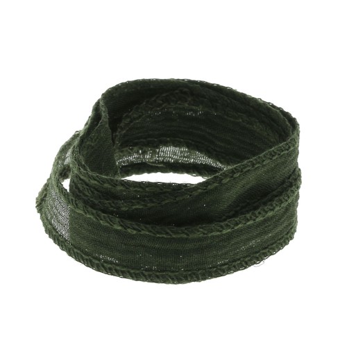 Nastro di seta 10 mm - Kaki x85cm