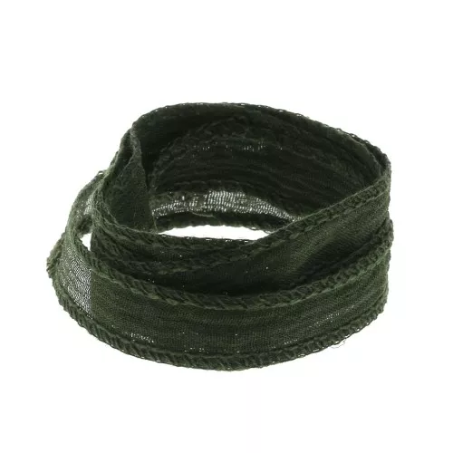 Nastro di seta 10 mm - Kaki x85cm