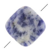 Perla sfaccettata quadrata 12 mm in pietra gemma - Sodalite x1|raw }}
