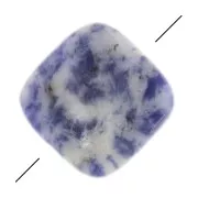 Perla sfaccettata quadrata 12 mm in pietra gemma - Sodalite x1