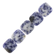 Perla sfaccettata quadrata 12 mm in pietra gemma - Sodalite x1