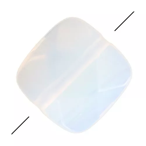 Perla sfaccettata quadrata 12 mm in imitation pierre gemme - Opalite x1
