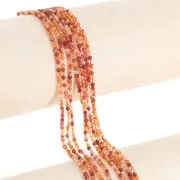 Perla rotonda da 2,5 mm in pietra semipreziosa - Corniola x39cm