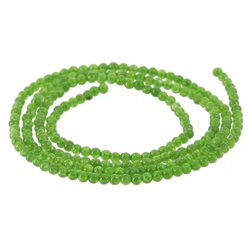 Perle tonde 2 mm pietra gemma- Diaspro verte x40cm