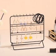 Portegioie- espositore per bijoux 20x21 cm in metallo - Nero x1