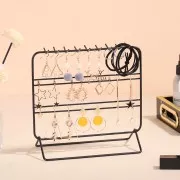 Portegioie- espositore per bijoux 20x21 cm in metallo - Nero x1