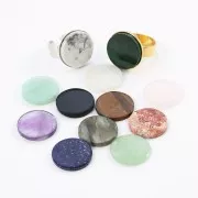 Cabochon tondo piatto 20 mm - Howlite x1