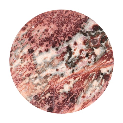 Cabochon tondo piatto 20 mm - Diaspro leopardo x1