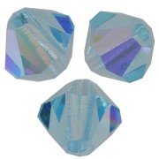 Biconi Preciosa 4 mm - MC Bead Rondell - Aqua Bohemica AB x30