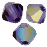 Biconi Preciosa 4 mm - MC Bead Rondell - Deep Tanzanite AB x30
