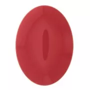 Cabochon ovale in resina opaca 18x13 mm - Rosso chiaro x1
