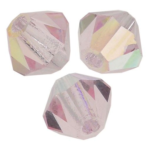 Biconi Preciosa 4 mm - MC Bead Rondell - Light Rose AB x30