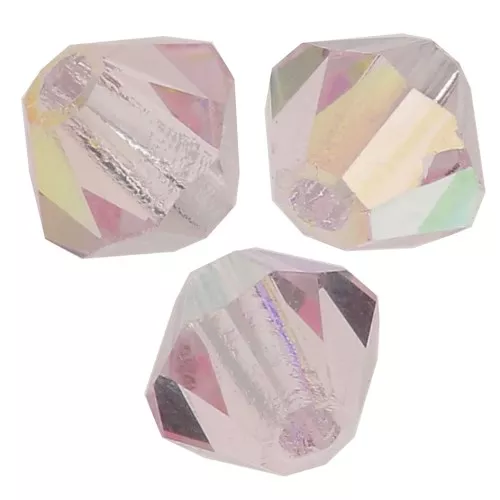 Biconi Preciosa 4 mm - MC Bead Rondell - Light Rose AB x30