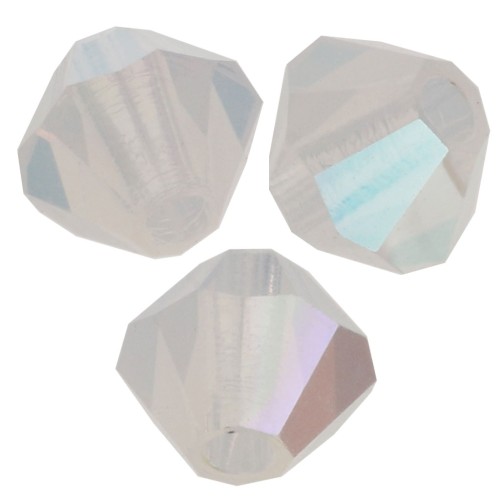 Biconi Preciosa 4 mm - MC Bead Rondell - White Opal AB x30