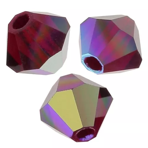 Biconi Preciosa 4 mm - MC Bead Rondell - Siam AB x30