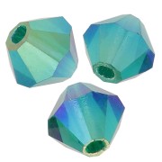 Biconi Preciosa 4 mm - MC Bead Rondell - Emerald AB 2x x30