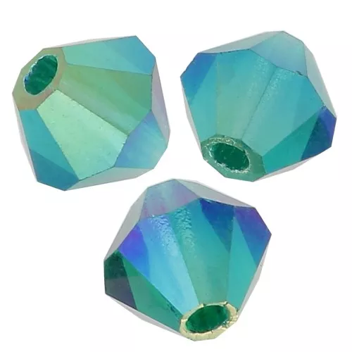 Biconi Preciosa 4 mm - MC Bead Rondell - Emerald AB 2x x30