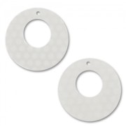 Pendente mm. 34 White Opal a pois Bianco x1|raw }}