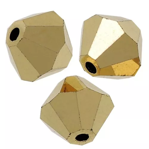 Biconi Preciosa 4 mm - MC Bead Rondell - Crystal Aurum Full x30