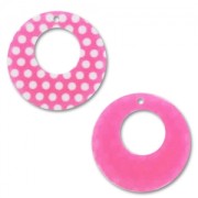 Pendente mm. 34 Rosa a pois Bianco x1|raw }}