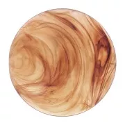 Cabochon rotondo da 14 mm in resina trasparente - Marrone marmorizzato trasparente x1