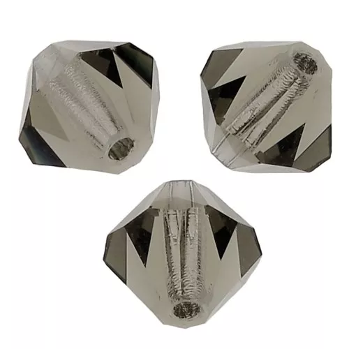 Biconi Preciosa 4 mm - MC Bead Rondell - Black Diamond x30