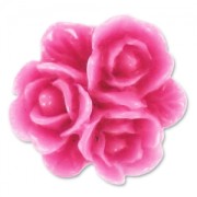 Cabochon in resina rosas mm. 16 Fuchsia x1|raw }}