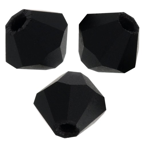 Biconi Preciosa 4 mm - MC Bead Rondell - Jet Matt x30