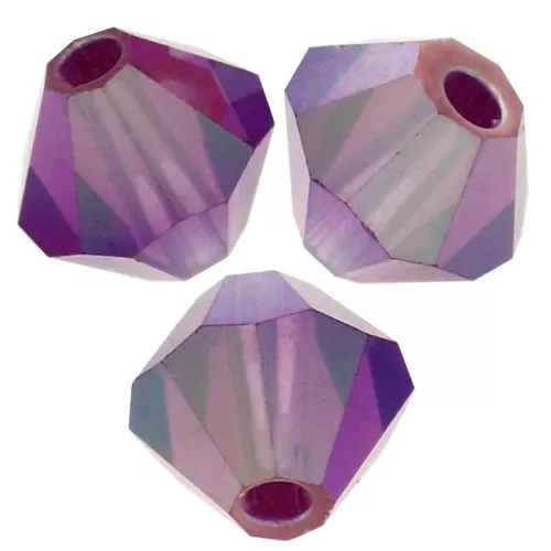 Biconi Preciosa 4 mm - MC Bead Rondell - Fuchsia AB 2x x30