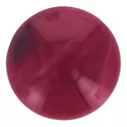 Cabochon tondo in resina opaca 18 mm - Rosso marmo x1