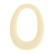 Pendente ovale scavata in resina opaca 44x33 mm - Ecrù x1|raw }}