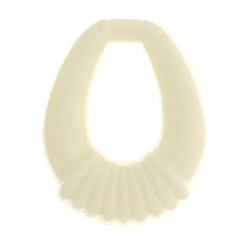 Pendente goccia scavata e lavorata in resina en résine opaca 30x24 mm - Ecrù x1