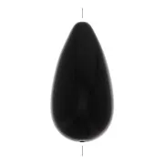 Perle - Perle poire en résine opaque 26x14 mm - Noir x1 Perle poire en résine opaque 26x14 mm - Noir x1