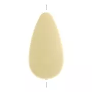 Perle - Perle poire en résine opaque 26x14 mm - Ecru x1 Perle poire en résine opaque 26x14 mm - Ecru x1