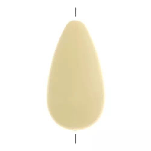 Perla pera in resina opaca 26x14 mm - Ecrù x1
