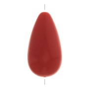 Perla pera in resina opaca 26x14 mm - Terracotta x1|raw }}