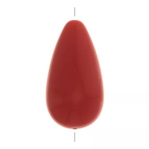 Perla pera in resina opaca 26x14 mm - Terracotta x1