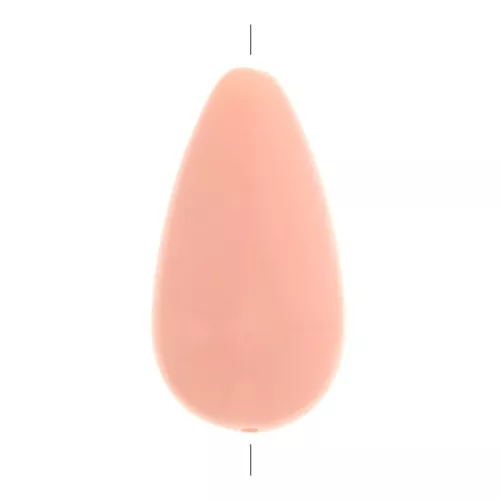 Perla pera in resina opaca 26x14 mm - Rosa chiaro x1