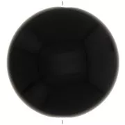 Perle - Palet rond en résine opaque 25 mm - Noir x1 Palet rond en résine opaque 25 mm - Noir x1