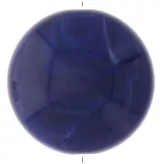 Palet rond en résine opaque 25 mm - Bleu marine marbré x1