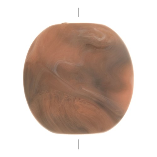 Disco quadrato arrotondato in resina opaca 25 mm - Salmone marmox1