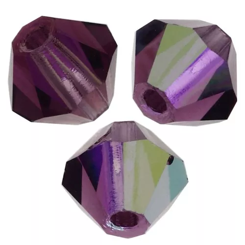 Biconi Preciosa 4 mm - MC Bead Rondell - Amethyst AB x30